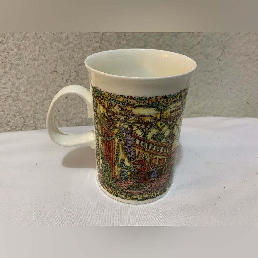 Vintage Dunoon CHRISTMAS English bone china Mugs Made in England